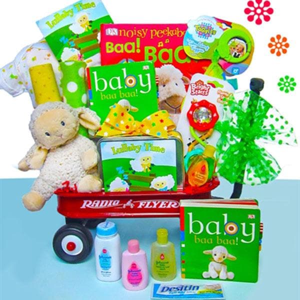 Baby Lullaby Radio Flyer Wagon Gift Basket