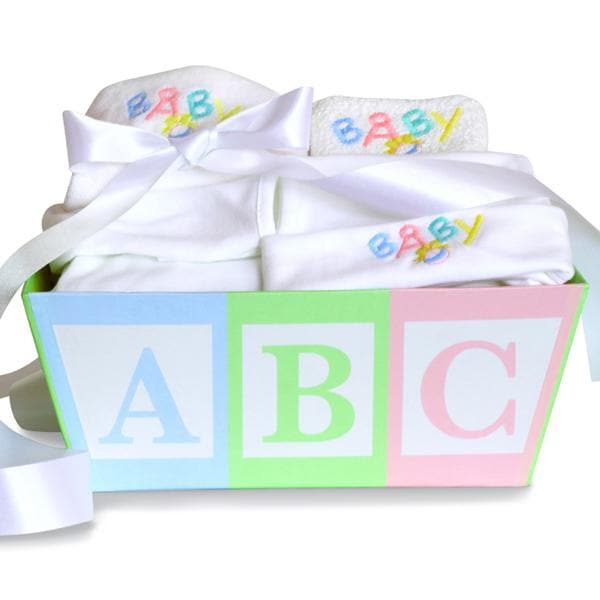 Newborn Baby Layette ABC Gift Basket