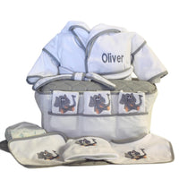 Thumbnail for Personalized Happy Elephant Baby Gift Set