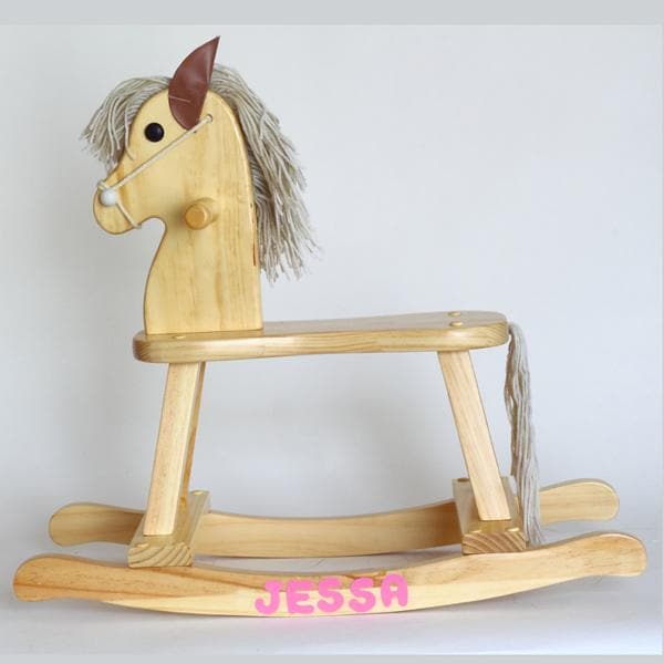 Keepsake Rocking Horse & Layette Baby Gift Set (Personalization Available)