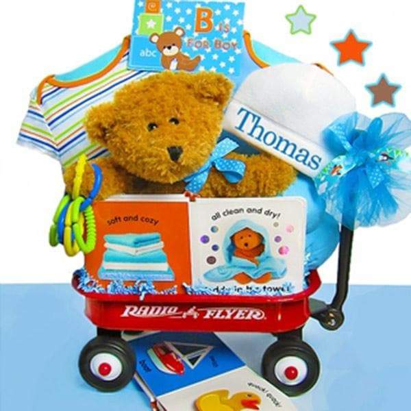 Personalized B is for Boy Radio Flyer Wagon Gift Basket