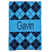 Thumbnail for Personalized Argyle Stroller Blanket (Many Colors Available)