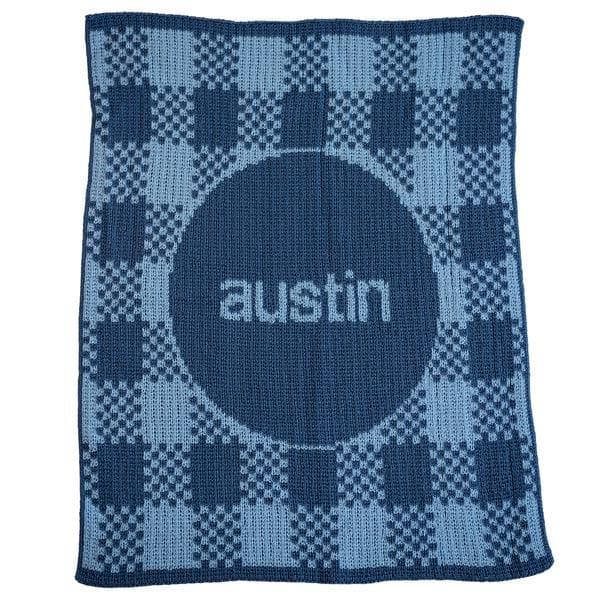 Personalized Gingham Stroller Blanket (Many Colors Available)