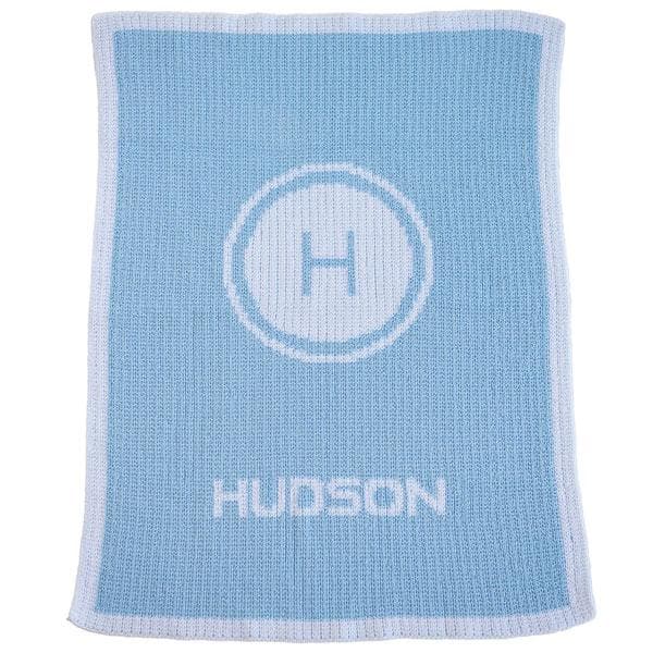 Personalized Initial Stamp & Name Stroller Blanket (Many Colors Available)