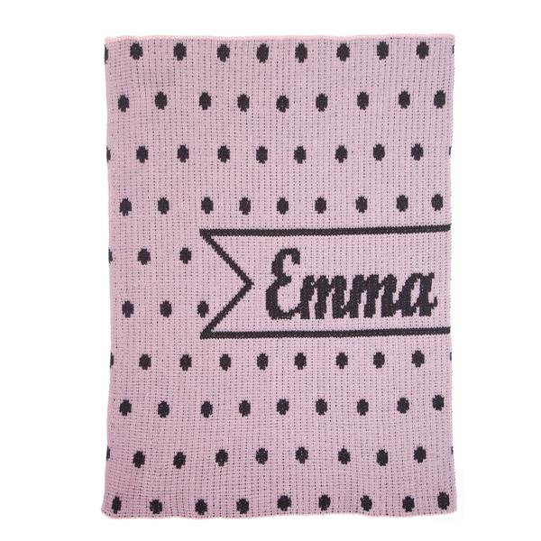 Personalized Pint-sized Polka Dots Stroller Blanket (Many Colors Available)