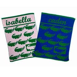 Personalized The Preppy Gator Stroller Blanket (Many Colors Available)