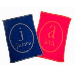 Personalized Regent Name & Initial Stroller Blanket (Many Colors Available)