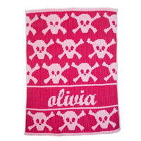 Thumbnail for Personalized Lots of Skulls & Crossbones Stroller Blanket (Many Colors Available)