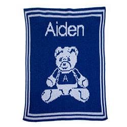 Personalized Teddy Bear Stroller Blanket (Many Colors Available)