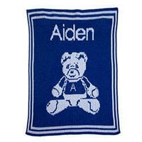 Thumbnail for Personalized Teddy Bear Stroller Blanket (Many Colors Available)