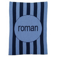 Thumbnail for Personalized Vertical Modern Stripe Stroller Blanket (Many Colors Available)
