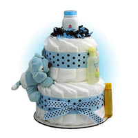 Thumbnail for Blue Sparky 2-Tier Diaper Cake