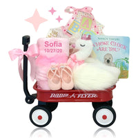 Thumbnail for Swan Princess Mini Radio Flyer Wagon Gift Basket (Personalization Available)