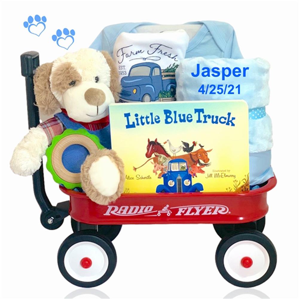 Puppy Love Mini Radio Flyer Wagon Gift Basket (Personalization Available)