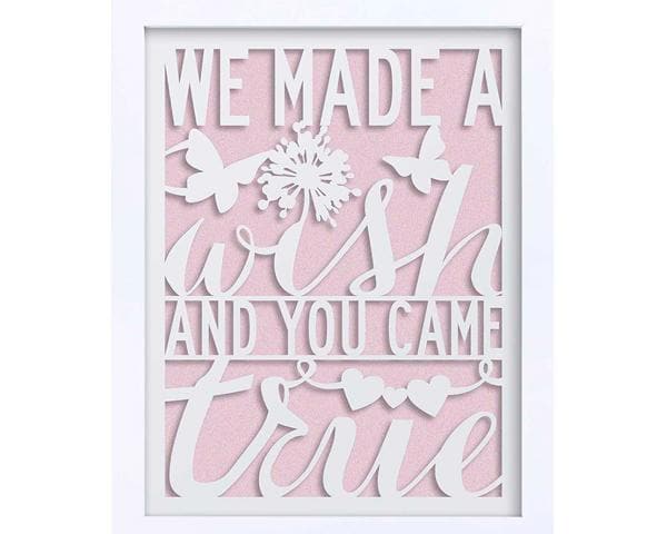 We Made A Wish Frame - Girl