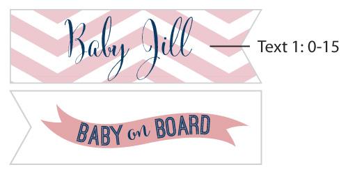 Personalized Nautical Baby Shower Party Flags