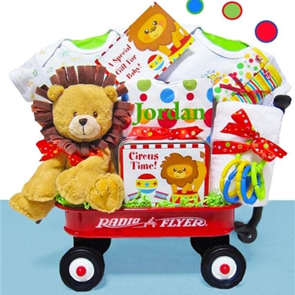 Personalized Day At The Circus Radio Flyer Wagon Gift Basket