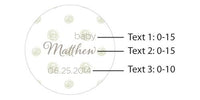 Thumbnail for Personalized Rustic Baby Silver Round Candy Tin (Set of 12)