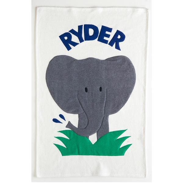 Personalized Elephant Baby Blanket (Boy)