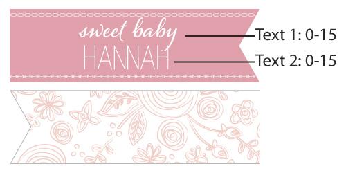Personalized Rustic Baby Shower Party Flags