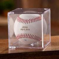 Thumbnail for Classic Rawlings Personalized Leather Baseball and Acrylic Case