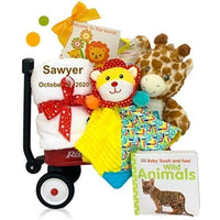 Thumbnail for Personalized Jungle Jamboree Mini Radio Flyer Wagon Gift Basket