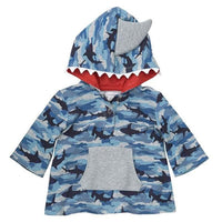 Thumbnail for Camo Shark Hooded Cover-up