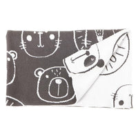 Thumbnail for Animal Faces Knit Baby Blanket