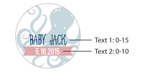 Personalized Nautical Baby Themed Glass Favor Jars