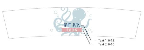 Personalized Nautical Baby Themed Frosted Glass Votive