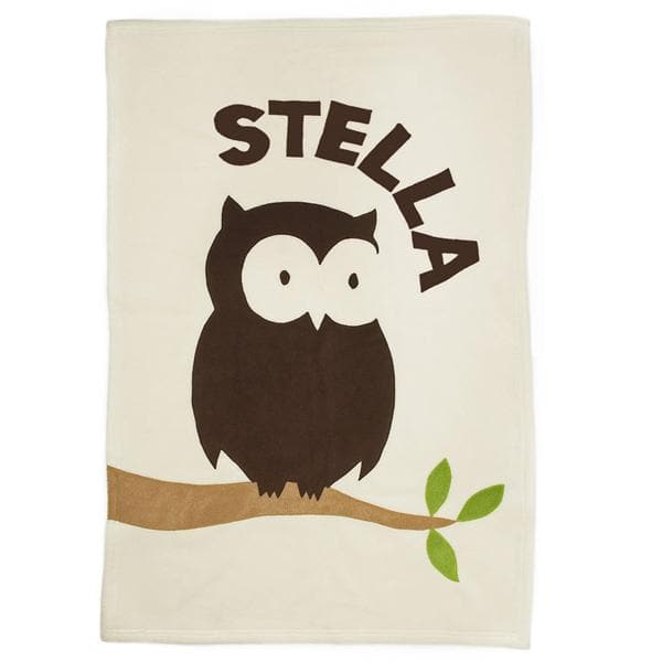 Personalized Owl Baby Blanket
