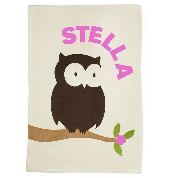 Personalized Owl Baby Blanket