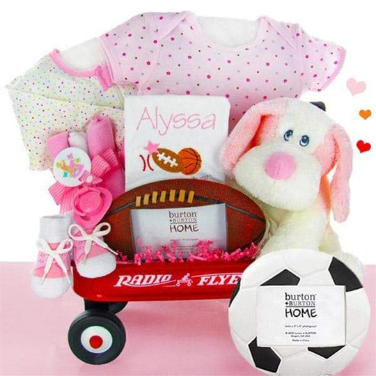 Personalized All Star Mini Radio Flyer Wagon Gift Basket - Girl