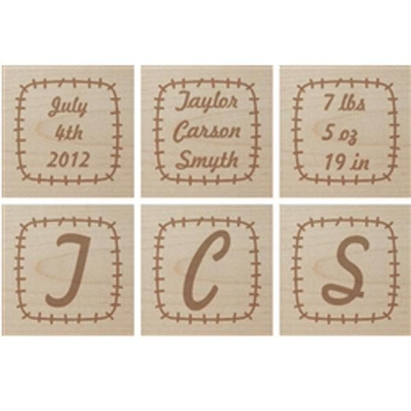 Personalized Patchwork Baby Block