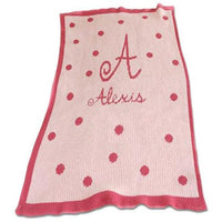 Thumbnail for Personalized Acrylic Stroller Blanket with Precious Polka Dots and Name (Many Colors Available)