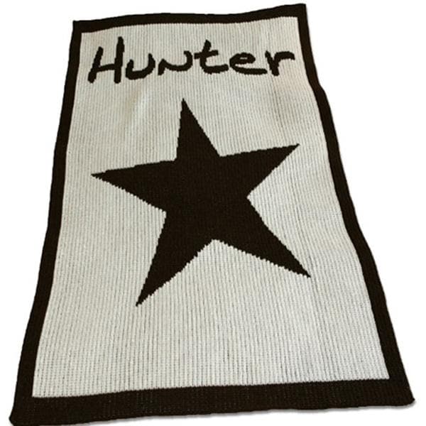 Personalized Acrylic Stroller Blanket with Star and Name (Many Colors Available)