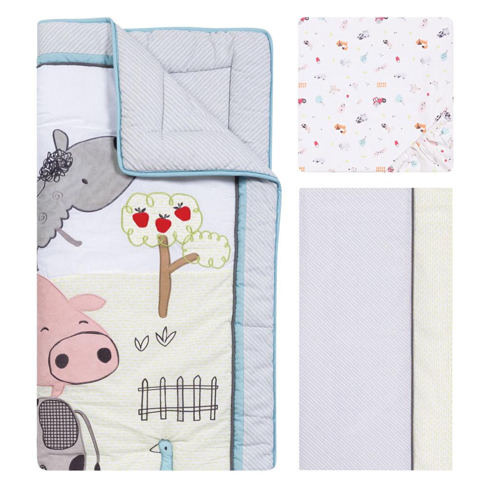 Barnyard 4 Piece Crib Bedding Set