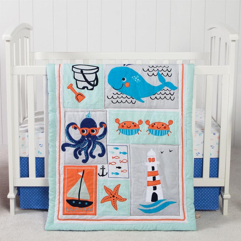 Ocean Pals 3 Piece Crib Bedding Set