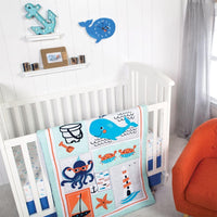 Thumbnail for Ocean Pals 3 Piece Crib Bedding Set