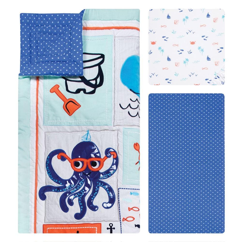 Ocean Pals 3 Piece Crib Bedding Set