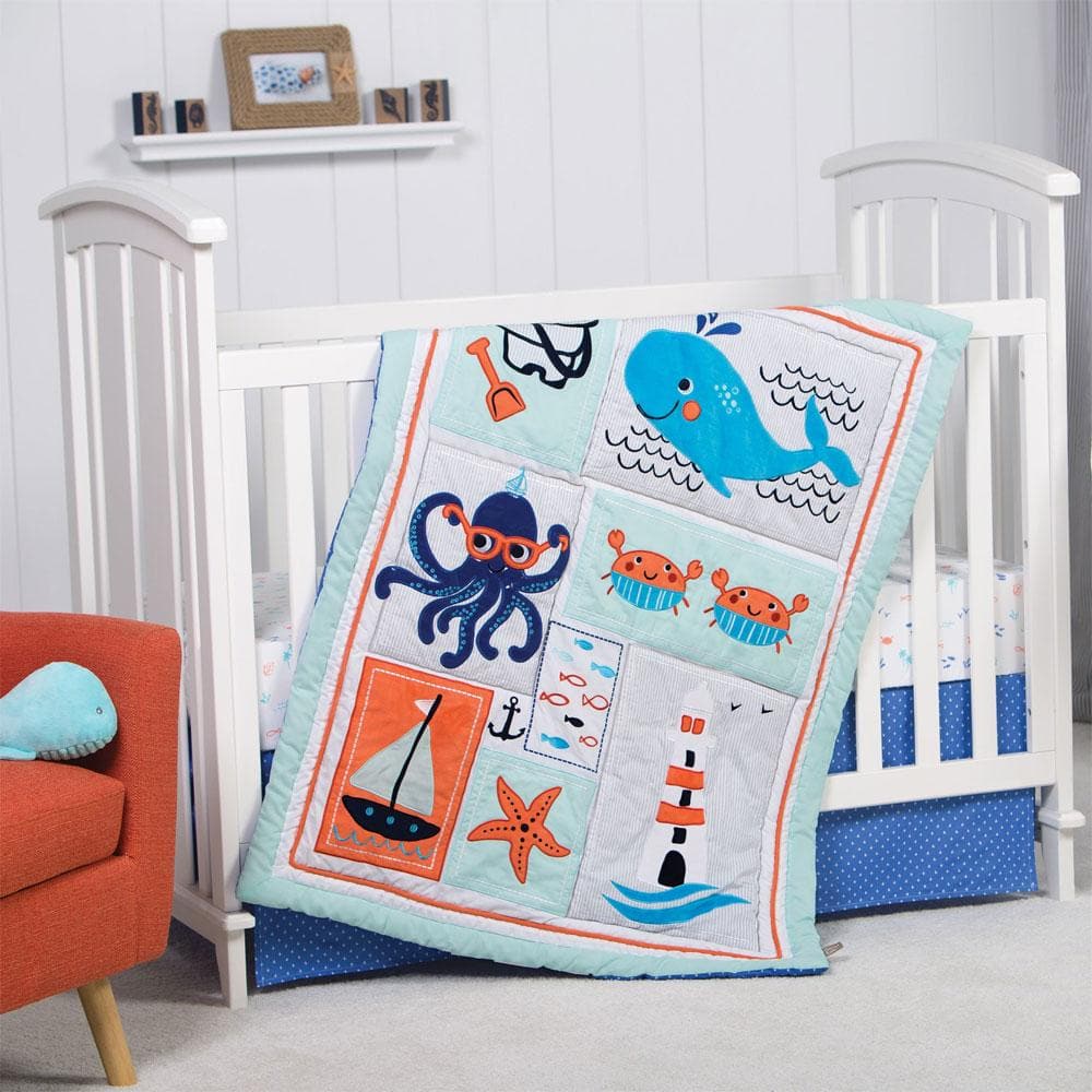 Ocean Pals 3 Piece Crib Bedding Set