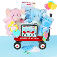 Thumbnail for Personalized Twin Welcome Radio Flyer Wagon Gift Basket