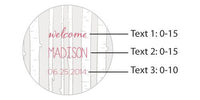 Thumbnail for Personalized Rustic Baby Silver Round Candy Tin (Set of 12)