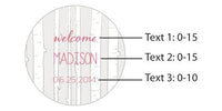 Thumbnail for Personalized Rustic Baby Silver Round Candy Tin (Set of 12)