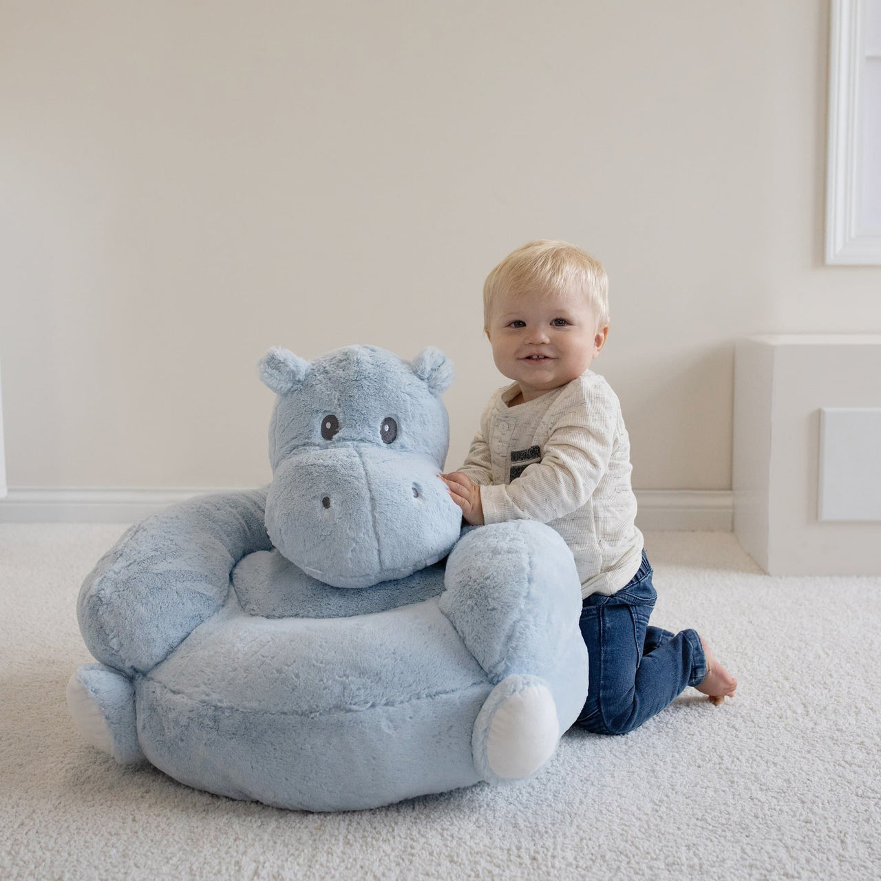Hippo Plush Character Chair