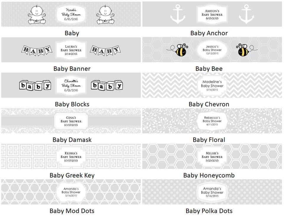 Personalized Baby Water Bottle Labels