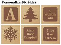 Thumbnail for Personalized Baby's First Christmas Ornament Block