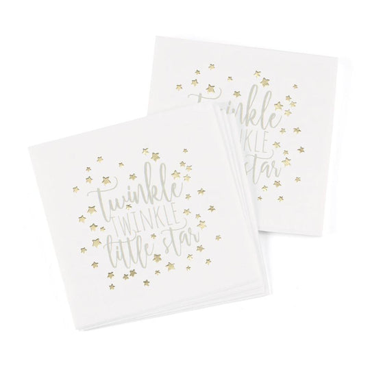 Twinkle Twinkle Gold Foil Beverage Napkins (Set of 50)