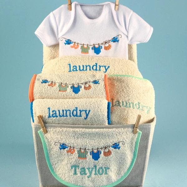 Personalized Baby Laundry Baby Gift Basket