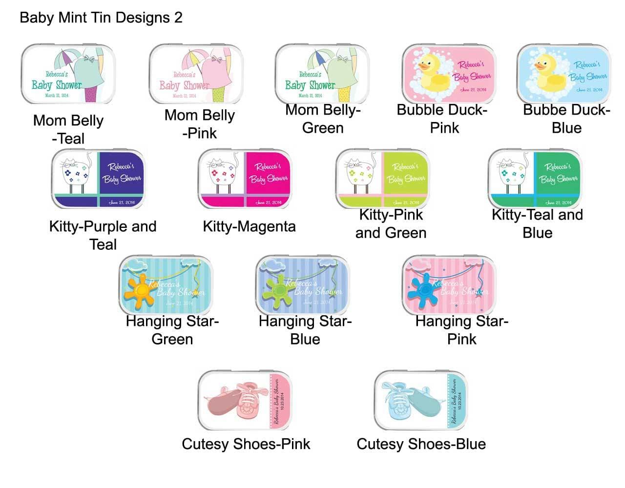 Baby Shower Personalized Mint Tins - Large